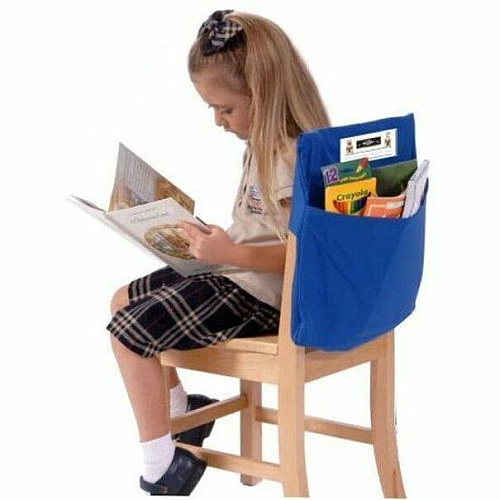Seat Sack 10-Count 1-Pocket Classroom Pack 1 Pocket(s) - 19" Width x 2" Depth - Chair - Laminated, Elastic, Washable, Expandable - Black - Poly Cotton - 10/Pack - 1 Carton (30119BUNDLE)