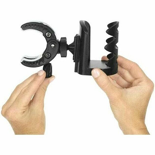 Seat Sack 48-Count Cup Holders Horizontal, Vertical - 3.5" Height x 6" Depth - Composite - Black - Adjustable Clamp, Expendable Base, Clip-on, Pivot, Non-slip, Textured, Removable, Swivel, Durable - 1 Carton (MOB1024XL)
