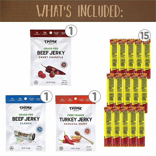 Snack Box Pros Big Beef Jerky Box Assorted - 1.97 lb - 27 / Carton (70000020)