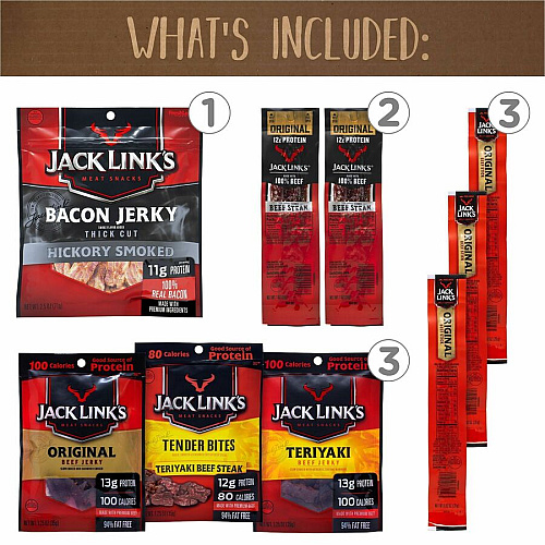 Snack Box Pros Big Beef Jerky Box Assorted - 1.97 lb - 27 / Carton (70000020)