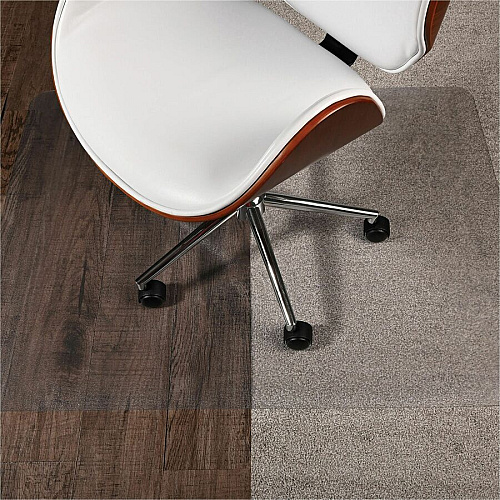 Deflecto SuperGrip Chairmat Hard Floor, Carpet, Chair - 60" Length x 46" Width - Lip Size 25" Length x 12" Width - Vinyl - Clear - 1 Each (CM23442FSPRC)
