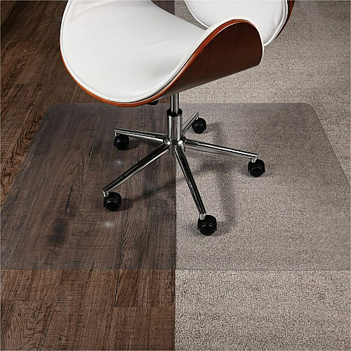 Deflecto SuperGrip Chairmat Hard Floor, Carpet, Chair - 53" Length x 45" Width - Rectangular - Vinyl - 1 Each (CM23242SPRC)