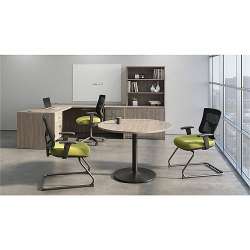 Lorell Multifunctional Mesh Mid-back Executive Chair Dillon Apple Green Seat Color - Mesh Back Material - Mid Back - 1 Each (LLR62001009)