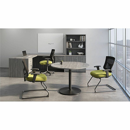 Lorell Multifunctional Mesh Mid-back Executive Chair Dillon Apple Green Seat Color - Mesh Back Material - Mid Back - 1 Each (LLR62001009)