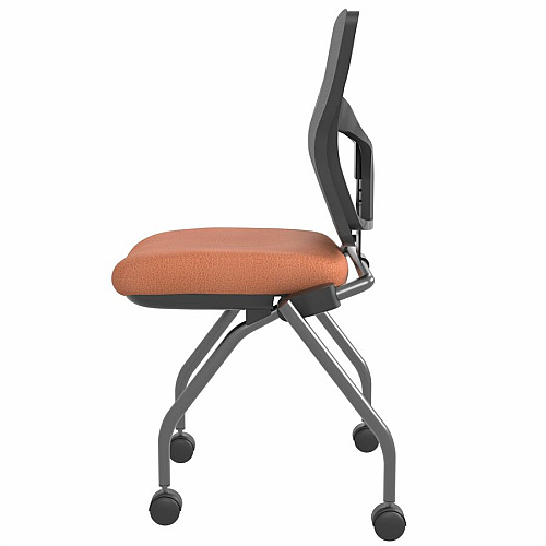 Lorell Conjure Mesh Training Chairs Canyon Cordovan Seat Color - Polyurethane Foam Seat Material - Mesh Back Material - 2 / Carton (LLR6202026)