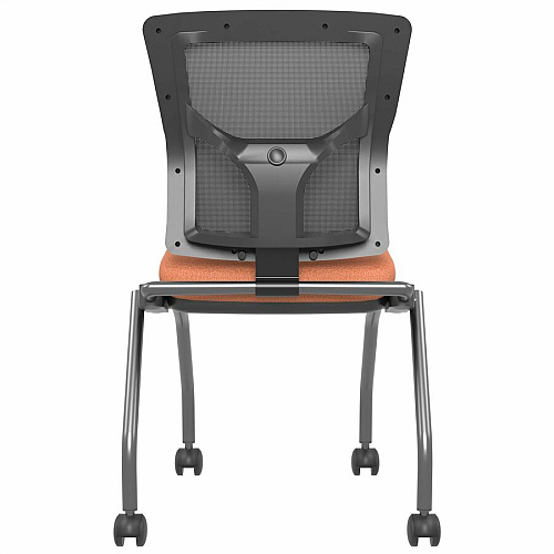 Lorell Conjure Mesh Training Chairs Canyon Cordovan Seat Color - Polyurethane Foam Seat Material - Mesh Back Material - 2 / Carton (LLR6202026)
