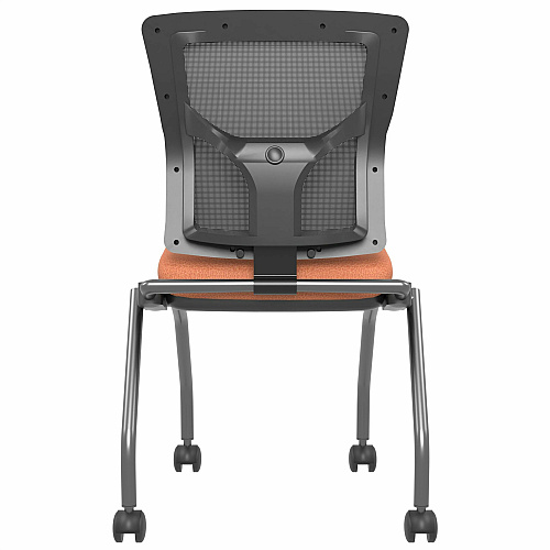 Lorell Conjure Mesh Training Chairs Canyon Cordovan Seat Color - Polyurethane Foam Seat Material - Mesh Back Material - 2 / Carton (LLR6202026)