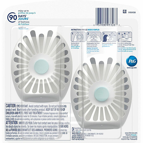 Febreze Linen/Sky Small Spaces 25 fl oz (0.8 quart) - Linen & Sky - 45 Day - 2/Pack - 6 / Carton (55868CT)