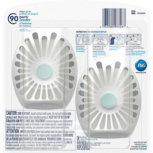 Febreze Linen/Sky Small Spaces 25 fl oz (0.8 quart) - Linen & Sky - 45 Day - 2/Pack - 6 / Carton (55868CT)