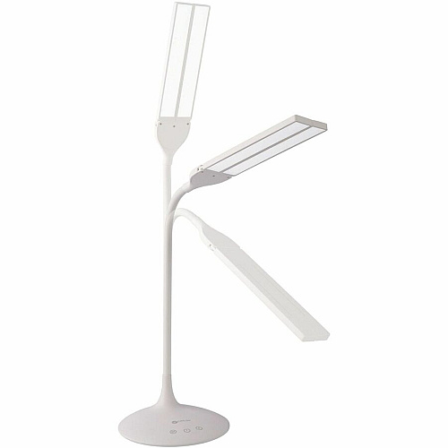 OttLite Wellness Series Pivot LED Desk Lamp 26" Height x 6.7" Width - LED Bulb - Adjustable Height, Flexible Neck, ClearSun LED, Dimmable, Touch Sensitive Control Panel, Color Changing Mode, Auto Shut-off - Desk Mountable - White - for Desk - 1 (CSN5908C)
