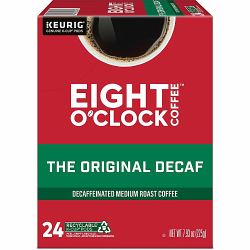 Eight O'Clock K-Cup Coffee Compatible with Keurig K-Cup Brewer - Medium - K-Cup - Arabica, Decaf, Original - Decaffeinated - 24 / Box (0638)