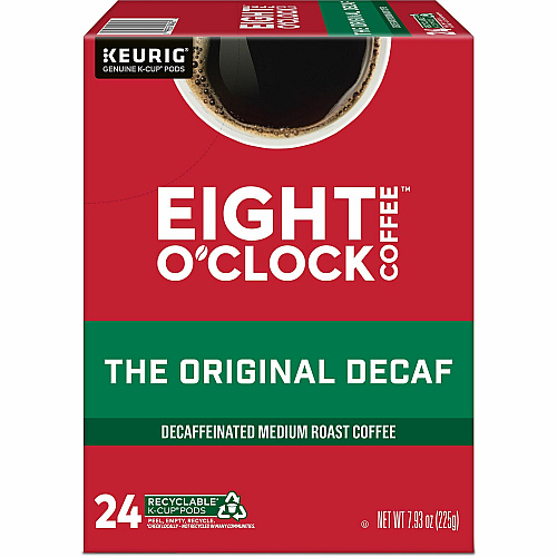 Eight O'Clock K-Cup Coffee Compatible with Keurig K-Cup Brewer - Medium - K-Cup - Arabica, Decaf, Original - Decaffeinated - 24 / Box (0638)
