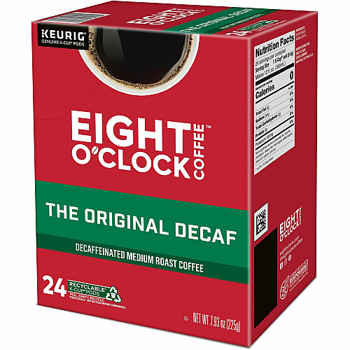 Eight O'Clock K-Cup Coffee Compatible with Keurig K-Cup Brewer - Medium - K-Cup - Arabica, Decaf, Original - Decaffeinated - 24 / Box (0638)