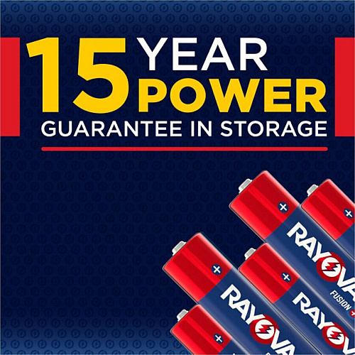 Rayovac Fusion Battery For Microphone, Toy, Video Game Controller, Headset, Remote Control Aircraft, High Drain Device - AA - 8 Batteries/Pack - 24 / Carton (8158TFUSCT)