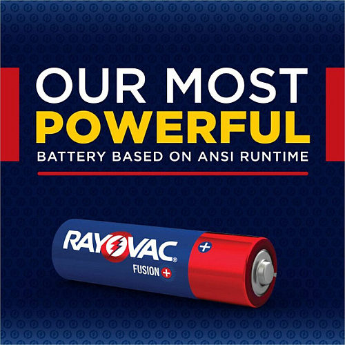 Rayovac Fusion Battery For Microphone, Toy, Video Game Controller, Headset, Remote Control Aircraft, High Drain Device - AA - 8 Batteries/Pack - 24 / Carton (8158TFUSCT)