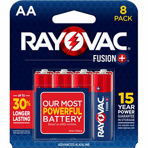 Rayovac Fusion Battery For Microphone, Toy, Video Game Controller, Headset, Remote Control Aircraft, High Drain Device - AA - 8 Batteries/Pack - 24 / Carton (8158TFUSCT)