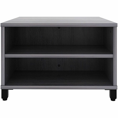 Lorell Reception Table Height Adjustable - 24" Table Top Width x 24" Table Top Depth - 20" Height - Reception, Storage - Weathered Charcoal, Laminated - Metal - 1 Each (69203)