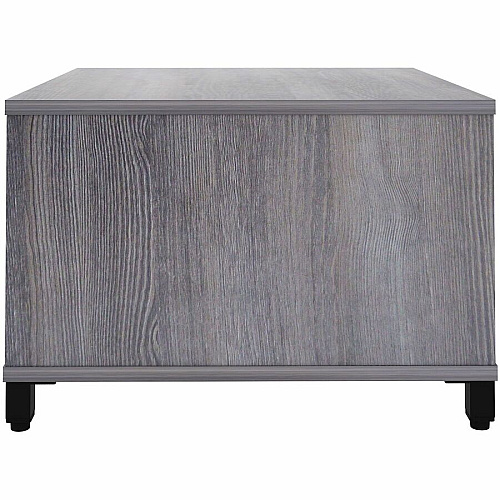 Lorell Reception Table Height Adjustable - 24" Table Top Width x 24" Table Top Depth - 20" Height - Reception, Storage - Weathered Charcoal, Laminated - Metal - 1 Each (69203)