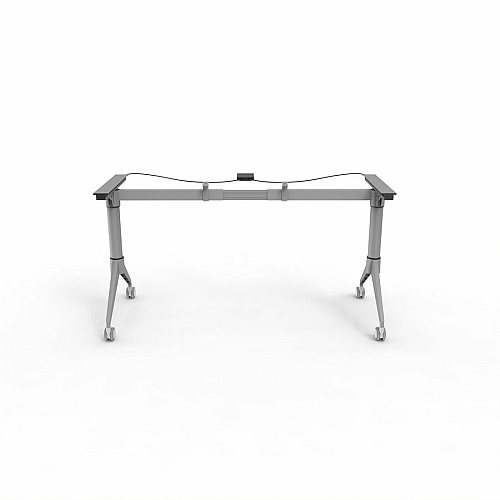 Lorell Spry Nesting Training Table Base Silver Folding Base - 2 Legs - 29.50" Height - Training - Assembly Required - Cold-rolled Steel (CRS) - 1 Each (60758)