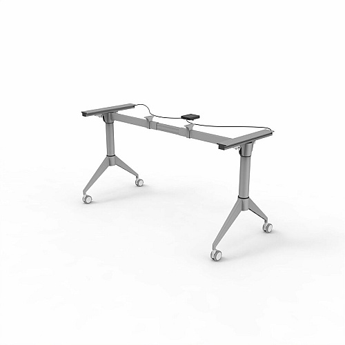 Lorell Spry Nesting Training Table Base Silver Folding Base - 2 Legs - 29.50" Height - Training - Assembly Required - Cold-rolled Steel (CRS) - 1 Each (60758)