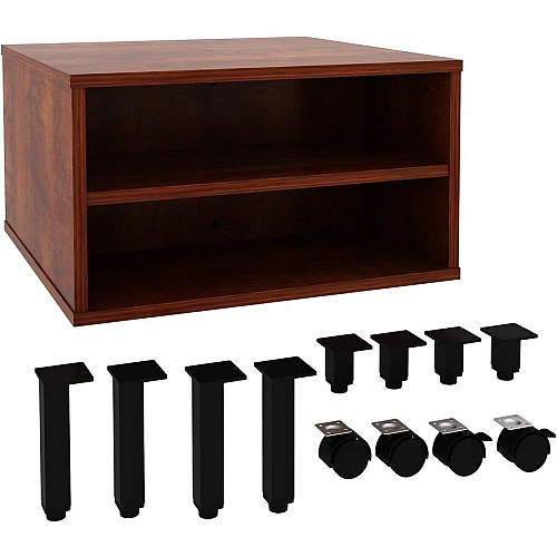 Lorell Reception Table Height Adjustable - 24" Table Top Width x 24" Table Top Depth - 20" Height - Reception, Storage - Cherry, Laminated - Metal - 1 Each (69201)