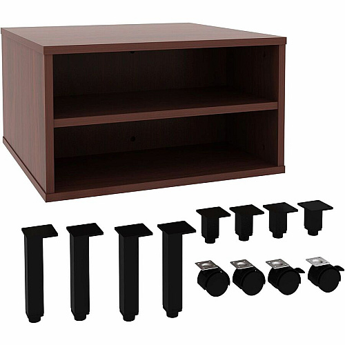 Lorell Reception Table Height Adjustable - 24" Table Top Width x 24" Table Top Depth - 20" Height - Reception, Storage - Mahogany, Laminated - Metal - 1 Each (69200)