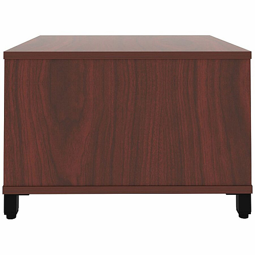 Lorell Reception Table Height Adjustable - 24" Table Top Width x 24" Table Top Depth - 20" Height - Reception, Storage - Mahogany, Laminated - Metal - 1 Each (69200)
