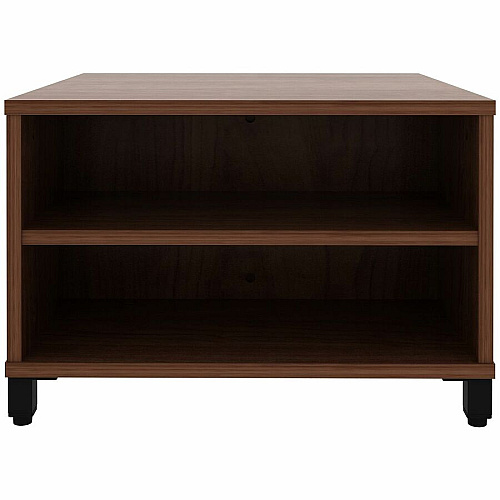 Lorell Reception Table Height Adjustable - 24" Table Top Width x 24" Table Top Depth - 20" Height - Reception, Storage - Walnut, Laminated - Metal - 1 Each (69202)