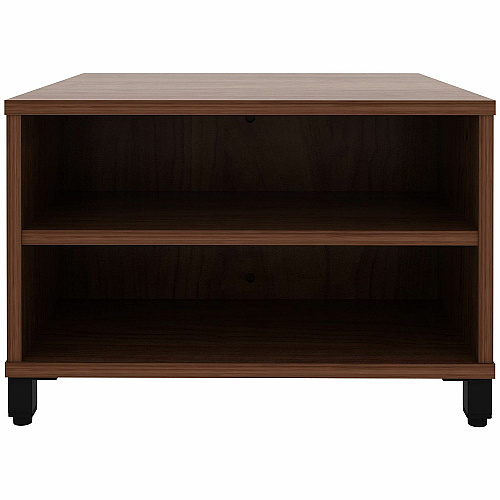 Lorell Reception Table Height Adjustable - 24" Table Top Width x 24" Table Top Depth - 20" Height - Reception, Storage - Walnut, Laminated - Metal - 1 Each (69202)