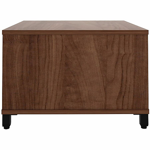 Lorell Reception Table Height Adjustable - 24" Table Top Width x 24" Table Top Depth - 20" Height - Reception, Storage - Walnut, Laminated - Metal - 1 Each (69202)