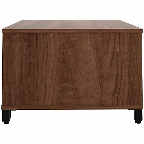 Lorell Reception Table Height Adjustable - 24" Table Top Width x 24" Table Top Depth - 20" Height - Reception, Storage - Walnut, Laminated - Metal - 1 Each (69202)