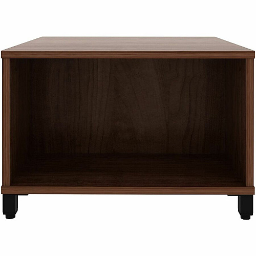 Lorell Reception Table Height Adjustable - 24" Table Top Width x 24" Table Top Depth - 20" Height - Reception, Storage - Walnut, Laminated - Metal - 1 Each (69202)