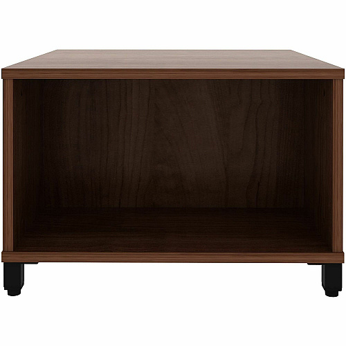 Lorell Reception Table Height Adjustable - 24" Table Top Width x 24" Table Top Depth - 20" Height - Reception, Storage - Walnut, Laminated - Metal - 1 Each (69202)