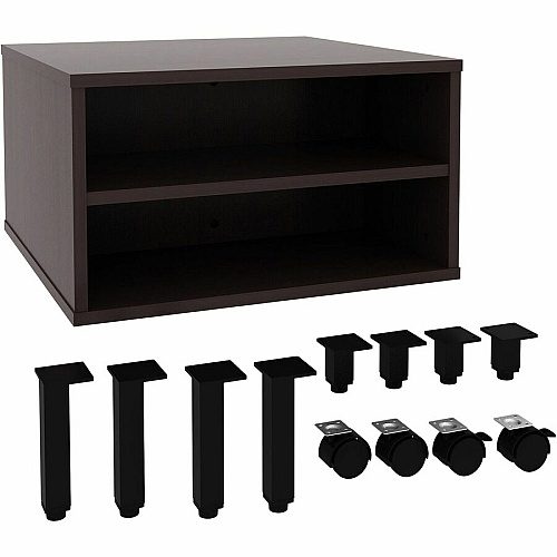 Lorell Reception Table Height Adjustable - 24" Table Top Width x 24" Table Top Depth - 20" Height - Reception, Storage - Espresso, Laminated - Metal - 1 Each (69204)