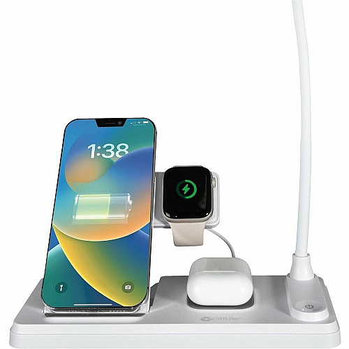 OttLite LED Desk Light with Multi Charging Station (VW2009)