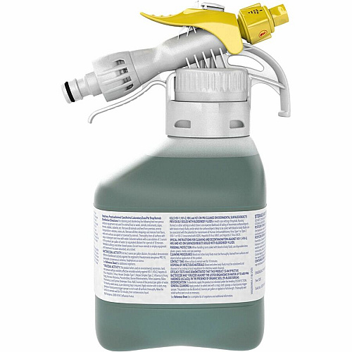 Diversey Crew Restroom Disinfectant Cleaner For Multi Surface - Concentrate - Liquid - 50.7 fl oz (1.6 quart) - 7 pH - Fresh Scent - Cleanse, Deodorize, Disinfectant, Rinse-free, Virucidal - Green Spray - 1 Each (3364707)