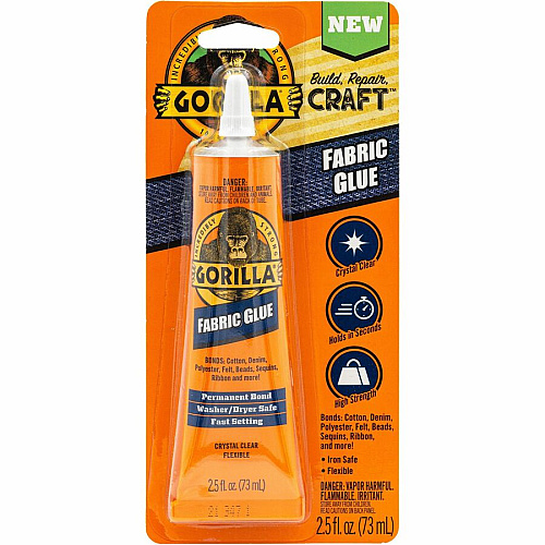 Gorilla Glue Fabric Glue 2.50 fl oz - Clear - 1 Each (8025501)