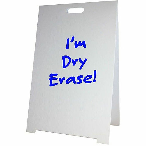Flipside Products Flipside Premium Dry-Erase Marquee Easel White Corrugated Plastic Surface - Sturdy, Lightweight, Foldable, Handle, Ghost Resistant - Assembly Required - 1 Each (31276)