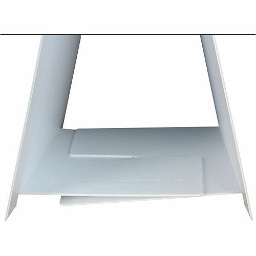 Flipside Products Flipside Premium Dry-Erase Marquee Easel White Corrugated Plastic Surface - Sturdy, Lightweight, Foldable, Handle, Ghost Resistant - Assembly Required - 1 Each (31276)
