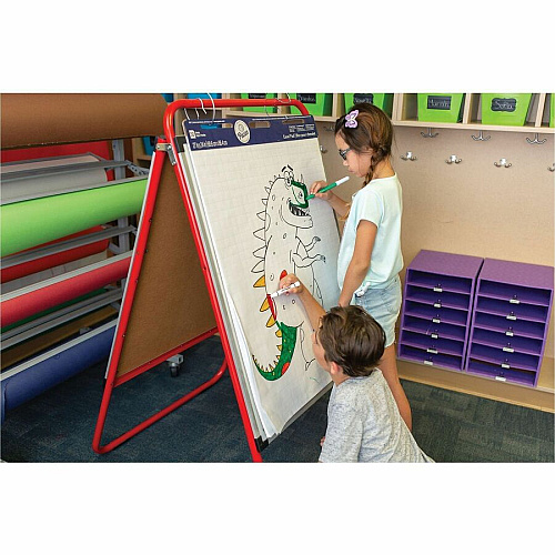 Pacon&reg; Easel Pad, Non-Adhesive, White, 1 in grid ruled 27" x 34" , 50 Sheets (P3387)