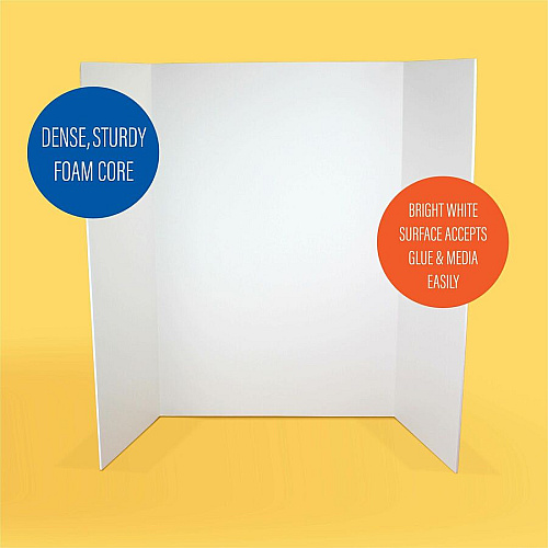 Flipside Products Flipside Foam Project Display Boards 36" Board Height x 48" Board Width - Bright White Foam Surface - Durable, Smooth - 10 / Pack (3004810)
