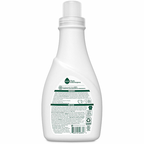 Seventh Generation Natural Fabric Softener For Fabric, Clothes - Liquid - 32 fl oz (1 quart) - Fresh Lavender Scent - Bio-based, Dye-free - Clear - 1 Each (22834)