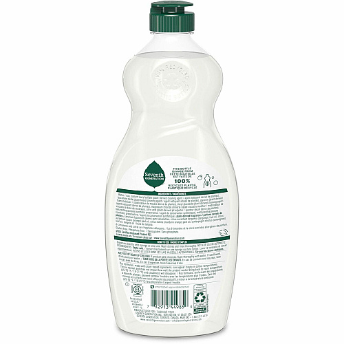 Seventh Generation Free/Clear Natural Dish Liquid For Dish - Liquid - 19 fl oz (0.6 quart) - Free & Clear, Clementine Zest & Lemongrass Scent - Petroleum Free, Hypoallergenic, Non-toxic, Bio-based, Fragrance-free, Gluten-free, Phosphate-free - Cle (44985)