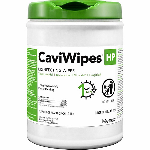 Metrex Caviwipes HP Wipe - Disinfectant - White - 160/Pouch - 12 / Carton (ACHP078100CT)