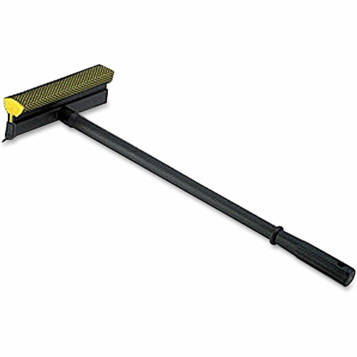 Genuine Joe Window Cleaner/Squeegee Tool 20" Polypropylene Handle8" Width - Handle, Soft Rubber, Comfort Grip - Black, Yellow - 1Each (74580)
