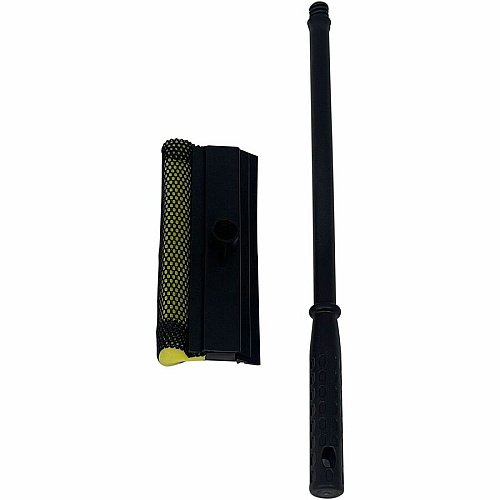 Genuine Joe Window Cleaner/Squeegee Tool 20" Polypropylene Handle8" Width - Handle, Soft Rubber, Comfort Grip - Black, Yellow - 1Each (74580)