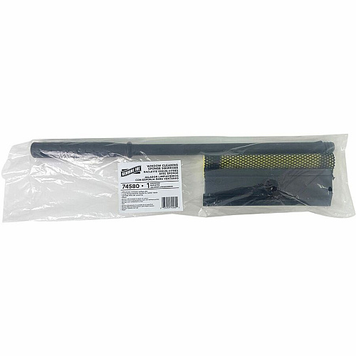 Genuine Joe Window Cleaner/Squeegee Tool 20" Polypropylene Handle8" Width - Handle, Soft Rubber, Comfort Grip - Black, Yellow - 1Each (74580)