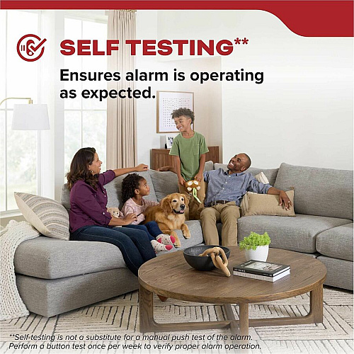 Kidde Smoke Alarm 85 dB - Visual, Audible - Surface Mount, Wall Mountable, Ceiling Mountable - Red, Green, Amber - White (21031447)