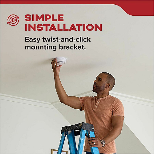 Kidde Smoke Alarm 85 dB - Visual, Audible - Surface Mount, Wall Mountable, Ceiling Mountable - Red, Green, Amber - White (21031447)