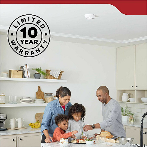 Kidde Smoke Alarm 85 dB - Visual, Audible - Surface Mount, Wall Mountable, Ceiling Mountable - Red, Green, Amber - White (21031447)